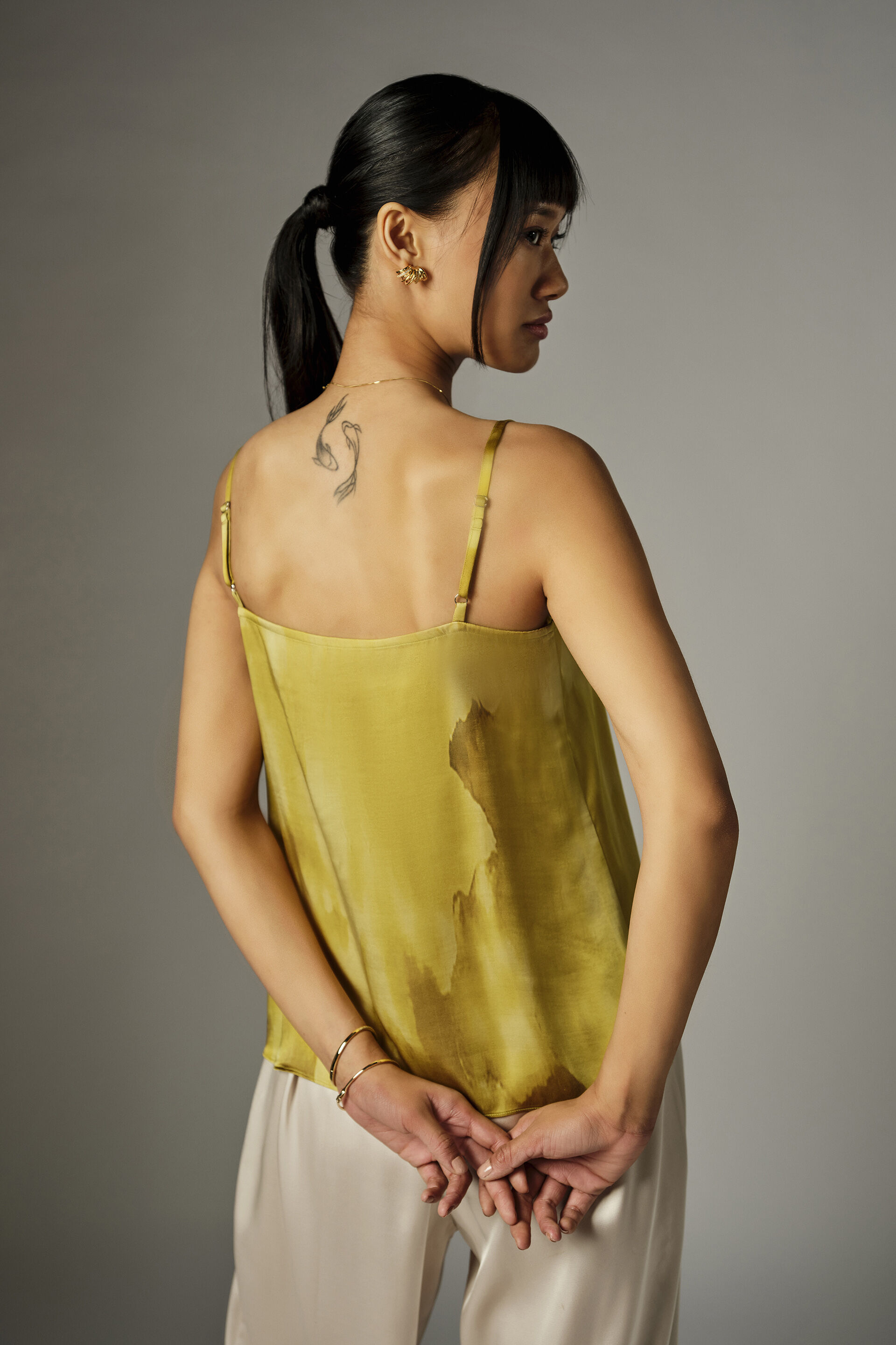 Lime-Green Cami Modal Top, Green, image 6